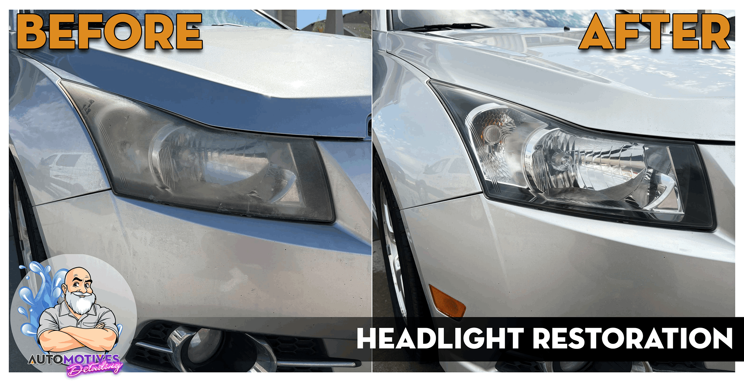 Before/After Headlight Restoration